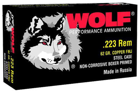 Wolf 22362 Performance 223 Remington/5.56 NATO Bimetal Jacket 62 GR 500 Rds - 500 Rounds