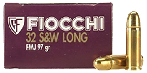 Fiocchi 32SWLA Shooting Dynamics 32 S&W Long 97 GR FMJ 50 Bx/ 20 Cs