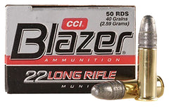 CCI 0021 Blazer 22LR Lead Round Nose 40GR 50 Per Box/100 Per Case