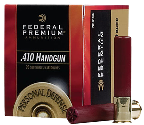 Federal PD413JGE000 Premium Personal Defense 410 Gauge 3" Buckshot 5 Pellets 000 Buck 20 Bx/ 10 Cs