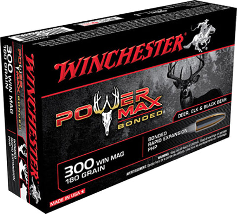 Winchester Ammo X30WM2BP Super-X 300 Winchester Magnum 180 GR Power Max Bonded 20 Bx/10 Cs