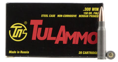 Tulammo TA308150 Centerfire Rifle 308 Win 150 GR FMJ 20 Bx/ 25 Cs