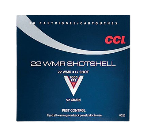 CCI 0025 Low Noise/Training/Specialty 22 WinMag #12 Shot 52GR 20Bx/100Cs