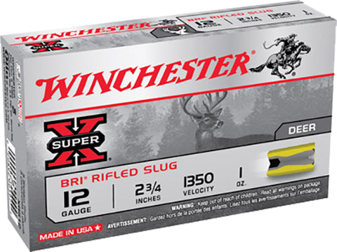 Winchester Ammo XRS12 Super-X 12 Gauge 2.75" 1 oz Slug Shot 5 Bx/ 50 Cs