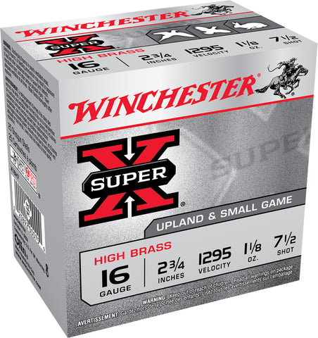 Winchester Ammo X16H7 Super-X High Brass 16 Gauge 2.75" 1 1/8 oz 7.5 Shot 25 Bx/ 10 Cs