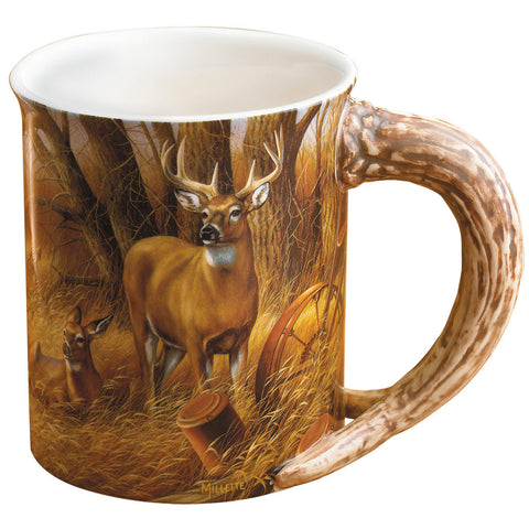 Wild Wings Sculpted Mugs - Rustic Retreat Whitetail 16oz.