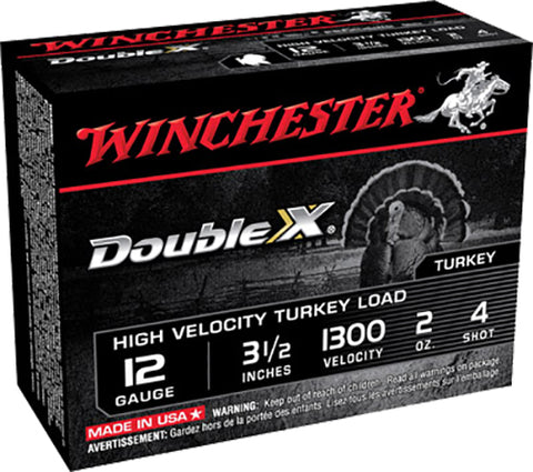 Winchester Ammo STH12354 Double X Turkey 12 Gauge 3.5" 2 oz 4 Shot 10 Bx/ 10 Cs