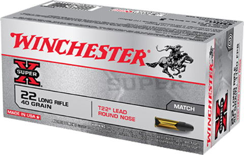 Winchester Ammo XT22LR Super-X 22 Long Rifle 40 GR Lead Round Nose 50 Bx/ 100 Cs