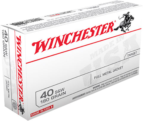 Winchester Ammo Q4238 Best Value 40 Smith & Wesson (S&W) 180 GR Full Metal Jacket 50 Bx/ 10 Cs