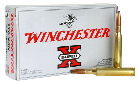 Winchester Ammo X2705 Super-X 270 Winchester 130 GR Power-Point 20 Bx/ 10 Cs
