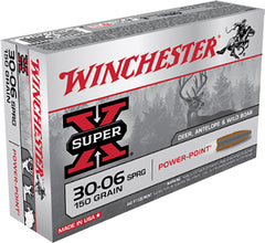 Winchester Ammo X30061 Super-X 30-06 Springfield 150 GR Power-Point 20 Bx/ 10 Cs