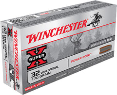 Winchester Ammo X32WS2 Super-X 32 Winchester Special 170 GR Power-Point 20 Bx/10 Cs