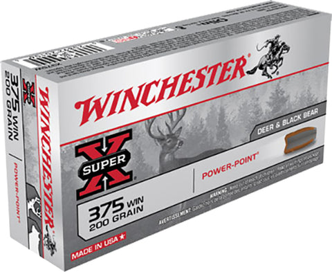 Winchester Ammo X375W Super-X 375 Winchester 200 GR Power-Point 20 Bx/ 10 Cs