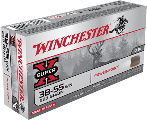 Winchester Ammo X3855 Super-X 38-55 Winchester 255 GR Soft Point 20 Bx/ 10 Cs