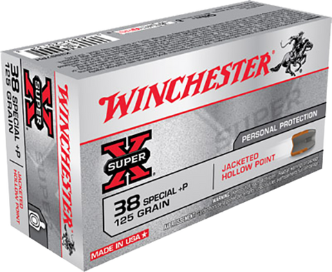 Winchester Ammo X38S7PH Super-X 38 Special 125 GR Jacketed Hollow Point 50 Bx/10 Cs