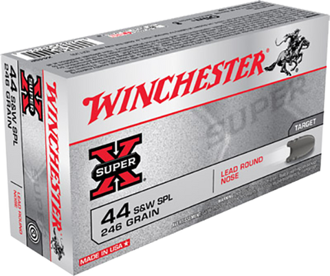 Winchester Ammo X44SP Super-X 44 Special 246 GR Lead Round Nose 50 Bx/ 10 Cs
