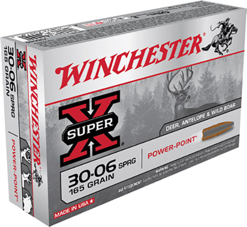Winchester Ammo X30065 Super-X 30-06 Springfield 165 GR Pointed Soft Point 20 Bx/ 10 Cs