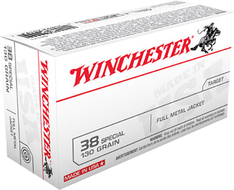 Winchester Ammo Q4171 Best Value 38 Special 130 GR Full Metal Jacket 50 Bx/ 10 Cs
