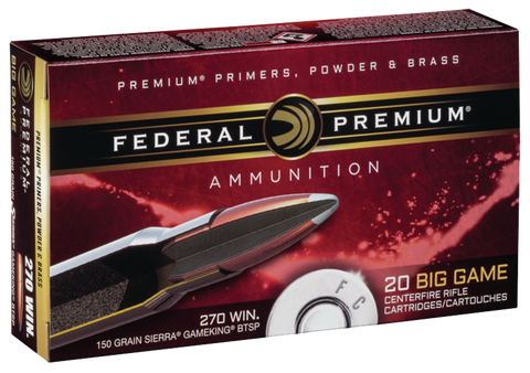 Federal P270C Vital-Shok 270 Winchester 150 GR Sierra GameKing BTSP 20 Bx/ 10 Cs