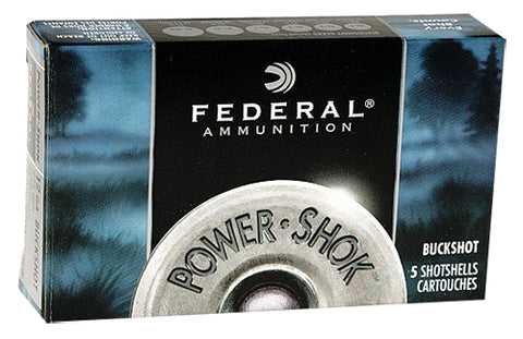 Federal F1314B Power-Shok Buckshot 12 Gauge 3" 41 Pellets 4 Buck Shot 5 Bx/ 50