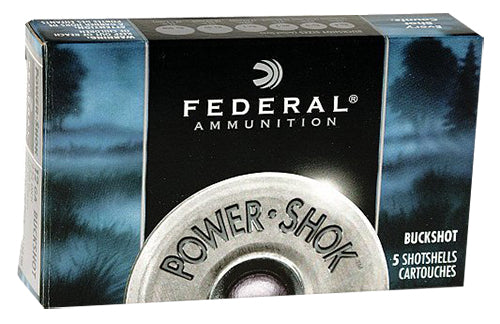 Federal F12700 Power-Shok Buckshot 12 Gauge 2.75" 9 Pellets 00 Buck Shot 5 Bx/ 50