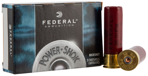 Federal F1641B Power-Shok Buckshot 16 Gauge 2.75" 12 Pellets 1 Buck Shot 5 Bx/ 50