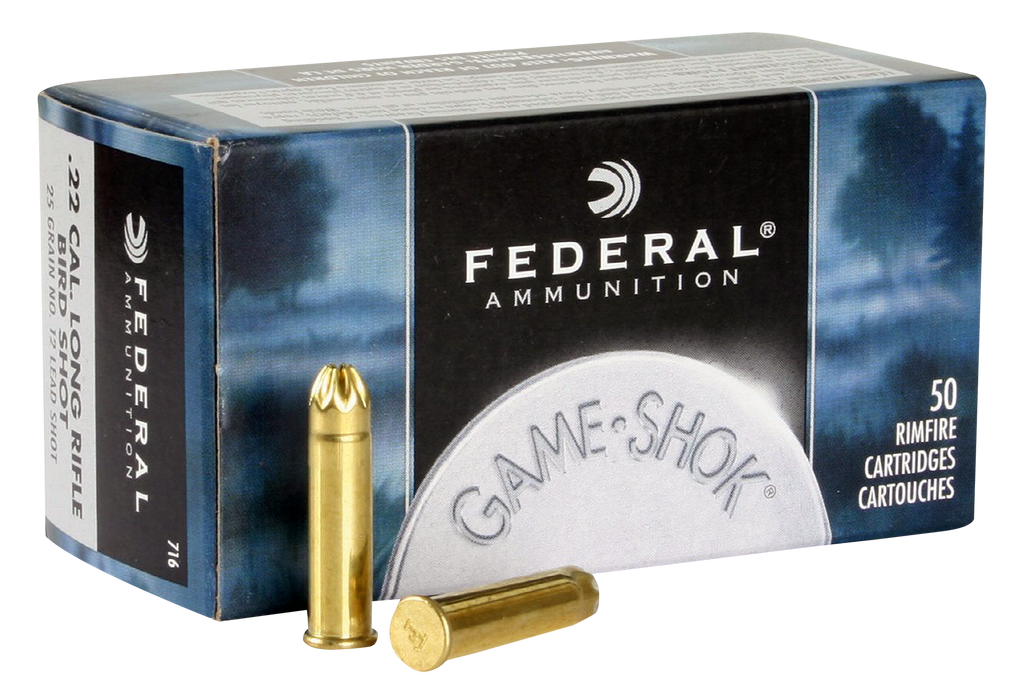 Federal 716 Standard 22 Long Rifle #12 Shot 25 GR 50Box/50Case
