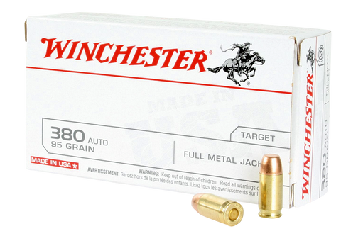 Winchester Ammo Q4206 Best Value 380 Automatic Colt Pistol (ACP) 95 GR Full Metal Jacket 50 Bx/ 10 Cs