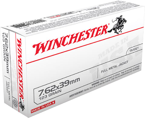 Winchester Ammo Q3174 Winchester Rifle 7.62X39mm 123 GR Full Metal Jacket 20 Bx/ 10 Cs