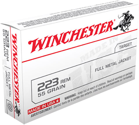 Winchester Ammo USA223R1 Best Value 223 Remington/5.56 NATO 55 GR Full Metal Jacket 20 Bx/ 50 Cs