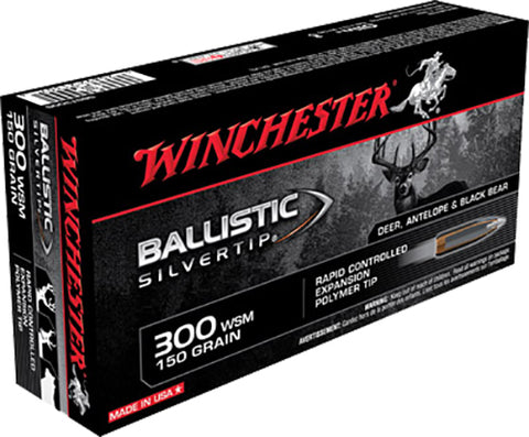 Winchester Ammo SBST300S Supreme 300 Winchester Short Magnum 150 GR Ballistic Silvertip 20 Bx/ 10 Cs