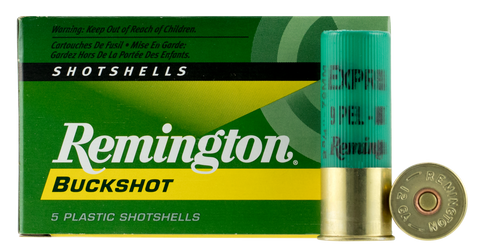 Remington Ammunition 12BK00 Express 12 Gauge 2.75" Buckshot 9 Pellets 00 Buck 5 Bx/ 50 Cs