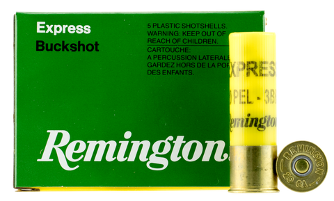 Remington Ammunition 20BK3 Express 20 Gauge 2.75" Buckshot 20 Pellets 3 Buck 5 Bx/ 50 Cs