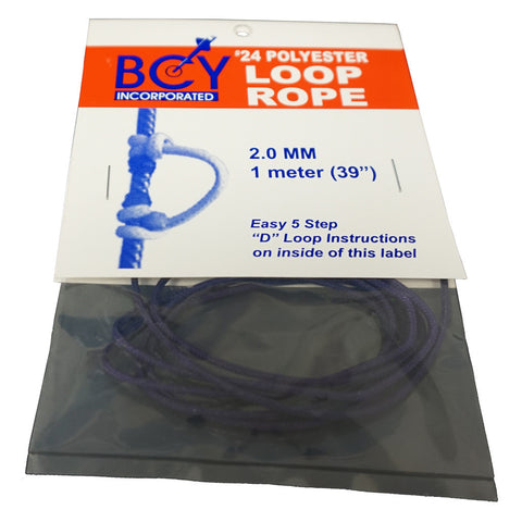 BCY Size 24 D Loop Rope Purple 1 m