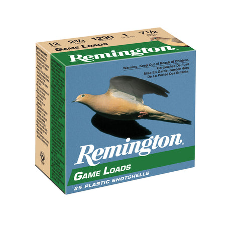 Remington Ammunition GL1275 Lead Game Loads  12 Gauge 2.75" 1 oz 7.5 Shot 25 Bx/ 10 Cs
