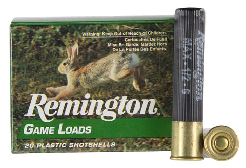 Remington Ammunition GL4106 Lead Game Loads  410 Gauge 2.5" 1/2 oz 6 Shot 20 Bx/ 10 Cs
