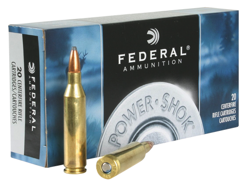 Federal 243AS Power-Shok 243 Winchester 80 GR Jacketed Soft Point 20 Bx/ 10 Cs