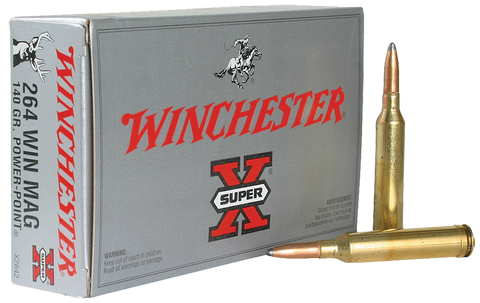 Winchester Ammo X2642 Super-X 264 Winchester Magnum 140 GR Power-Point 20 Bx/10 Cs