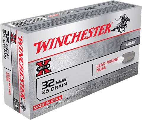Winchester Ammo X32SWP Super-X 32 Smith & Wesson 85 GR Lead Round Nose 50 Bx/ 10 Cs
