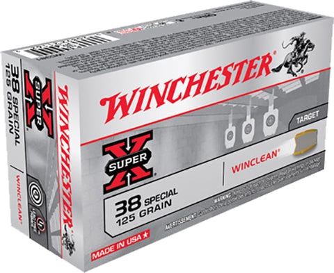 Winchester Ammo WC381 WinClean 38 Special 125 GR Jacketed Flat Point Tin Core 50 Bx/10 Cs