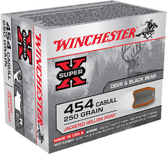 Winchester Ammo X454C3 Super-X 454 Casull 250 GR Jacketed Hollow Point 20 Bx/10 Cs