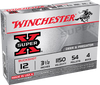 Winchester Ammo XB12L4 Super X 12 Gauge 3.50" 54 Pellets 4 Buck Shot 5 Per Box/50 Cs