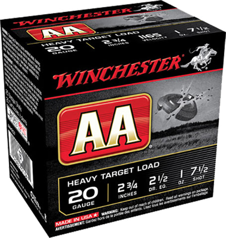 Winchester Ammo AAH207 AA Heavy 20 Gauge 2.75" 1 oz 7.5 Shot 25 Bx/ 10 Cs