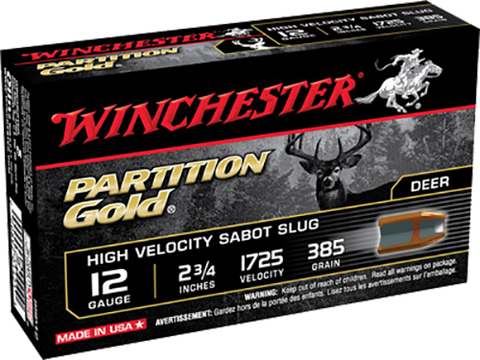 Winchester Ammo SSP12 Supreme 12 Gauge 2.75" 385 GR Sabot Slug Shot 5 Bx/ 20 Cs