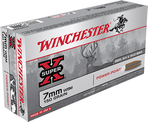 Winchester Ammo X7MMWSM Super-X 7mm Winchester Short Magnum 150 GR Power-Point 20 Bx/ 10 Cs