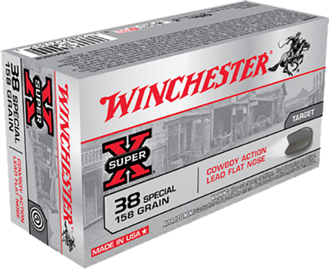 Winchester Ammo USA38CB Super-X 38 Special 158 GR Lead 50 Bx/ 10 Cs