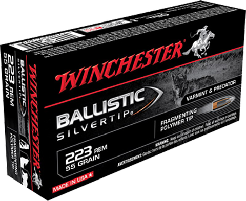 Winchester Ammo SBST223B Supreme 223 Remington/5.56 NATO 55 GR Ballistic Silvertip 20 Bx/ 10 Cs