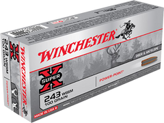 Winchester Ammo X243WSS Super-X 243 Winchester Super Short Magnum 100 GR Power-Point 20 Bx/ 10 Cs