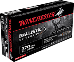 Winchester Ammo SBST2705A Supreme 270 Winchester Short Magnum 150 GR Ballistic Silvertip 20 Bx/ 10 Cs
