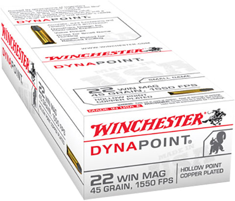 Winchester Ammo USA22M Best Value 22 Winchester Magnum Rimfire (WMR) 45 GR Dynapoint 50 Bx/ 40 Cs